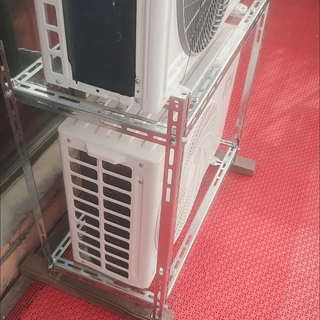 Sanqihu air conditioner outdoor unit bracket 1.5 hp 2 hp universal outdoor floor-standing stacked double-layer bracket thickened _1-hp plated _12 hp galvanized thickened version 854085