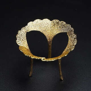 Copper tea drain tea set accessories hand-woven filter tea filter funnel kung fu tea set set tea art japanese style gold-plated drain (base) three-legged