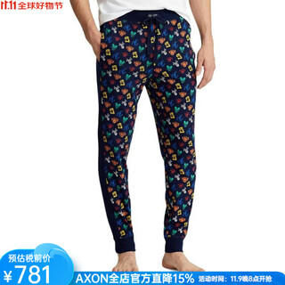 Polo ralph lauren men's printed sleep joggers jersey fabric sports pants fall winter men's pants 15704263 athletics print m