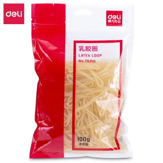 Deli 79310 100g/pack rubber band 1.00 box/pack (price unit pack) yellow