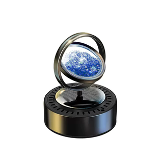 Yusenyi car interior car aromatherapy accessories solar quicksand rotating cute shirun fragrance quicksand rotating aromatherapy ornaments (black)
