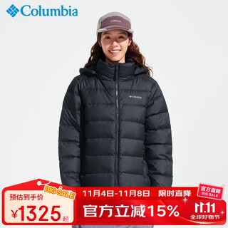Columbia哥伦比亚羽绒服女25秋冬科技防泼水防风保暖防寒外套XR9869 010 L