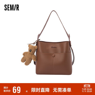森马（Semir）托特包复古美拉德单肩斜挎包大容量手提包105524153016