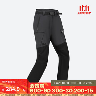 Decathlon (decathlon) quick-drying pants women's outdoor pants hiking quick-drying mountaineering breathable stretch sports casual pants mt500 women's style - black gray - 2025 new style 36 /l28