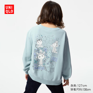 Uniqlo children's clothing girls parent-child ut bubble mart sweatshirt long-sleeved sweatshirt 483649 52 emerald green 160
