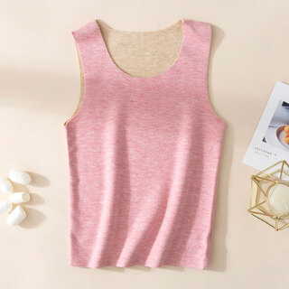 Ultraman baby girl children's german velvet thermal vest bottoming shirt for boys and girls vest inner wear vest bottoming underwear baby plus velvet color pink 110