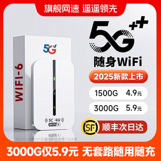 酷米行随身wifi5g无限流量2025款全国通用免预存高速全新升级无线车载宽带便携wifi7路由器随身携带 5G全网通【优享版】双频多核+超长续航