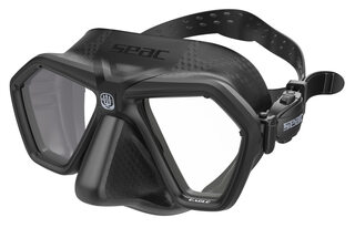 Seac eagle small low volume mask for freediving and fishing black regular fit translucent violet lime