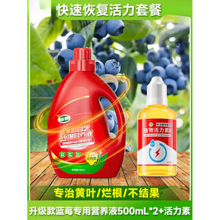 Ldvep special fertilizer for blueberries, organic nutrient solution for plant potting, general aqueous liquid fertilizer for root strengthening, seedling treatment and yellow leaf rapid rejuvenation package, special nutrition for blueberries