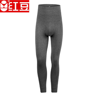 Hongdou men's extra long high-waist pure cotton autumn trousers for autumn and winter double-layer waist protection and tummy control cotton thin warm pants plus size sku01_color_dark gray l