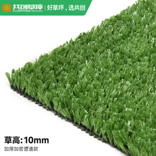 Co-create lawn co-create artificial grass 10 square meters plastic turf kindergarten gym greening outdoor courtyard school football field fake grass 10mm thickened and encrypted ordinary style (10 square meters)