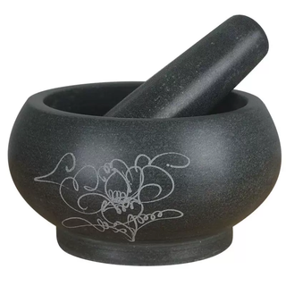 Yusenyi household bluestone garlic press, nostalgic garlic grinder, stone mortar, non-staple food, large press, old medicine, outer diameter 16cm, manual processing error