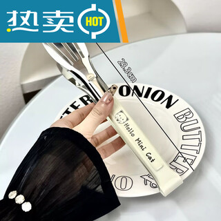 He jiagong cooking tongs, kitchen tongs, stainless steel snack tongs, lazy snack tongs, food tongs, steak, bread tongs, kitchen tongs, frying and draining tongs, washangwang 1-pack bread tongs, cream white small size