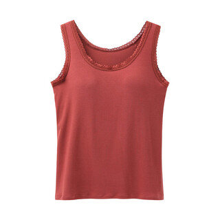 Summer new style inner bottoming camisole for women all-in-one with padded bra without wire rims for beautiful back women burgundy m 80-90jin jin is equal to 0.5 kg