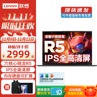 联想笔记本电脑 2024款旗舰锐龙轻薄设计本 14英寸便携大学生网课商务办公游戏手提本可选扬天小新14 V14 R5-7430U 40G内存 1TB固态 满血性能显卡 全新升级 Wi-Fi6