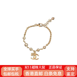 Chanel (chanel) 23k camellia pearl bracelet women's gold gold f