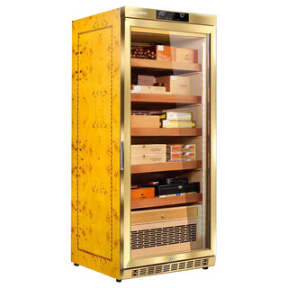 Meijing raching cigar cabinet cedar wood shelf smart horizontal line constant temperature and humidity cigar cabinet horizon mon1800a golden canadian ammonia net 220l