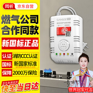 岡祈（Gangqi）3C认证新国标 燃气报警器家用厨房煤气液化天然气报警器泄露探测