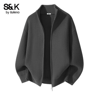 Baleno s&k series knitted cardigan men's autumn and winter loose casual stand-up collar windproof jacket simple versatile trendy jacket