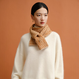 Wensli pure wool scarf women's winter scarf as a new year gift for girlfriend in a gift box, intertwining time and space