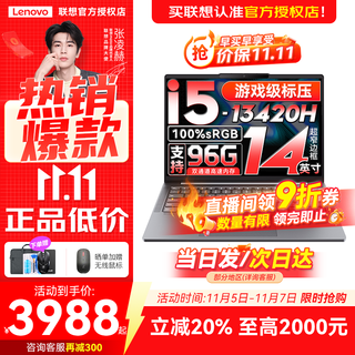 联想小新Pro16 2025等补贴20%超轻薄笔记本电脑 高性能办公学生游戏网课手提本 i5-13420H 24G 512G固态丨小新14 官方正品 支持验证