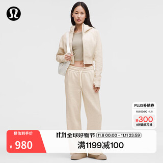 Lululemon丨scuba women's mid-waist wide-leg sweatpants lw5gx9a variegated light ivory white s