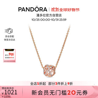 Pandora hollow galaxy necklace set rose gold silver shiny elegant birthday gift for girlfriend