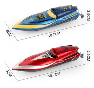 迷你可乐特技翻转快艇遥控快艇航空母舰气垫船鱼缸充电戏水玩具防 迷你可乐翻斗船红蓝随机 标配-送电池螺丝刀