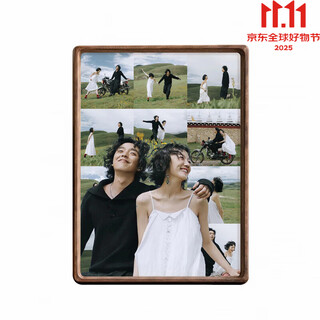 Uncle lu washed the photos and made them into couples' wedding photos and hung them on the wall in solid wood photo frames. customized diy wedding photo sets and wedding gifts. black walnut a4. inner diameter 21*30cm. can be placed or hung. upload photos and automatically cut them out. contact customer service to print photos.