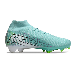 Pg air zoom air cushion mercurial 16th generation fg football shoes low/high top game training spike shoes men's lake blue high top 41