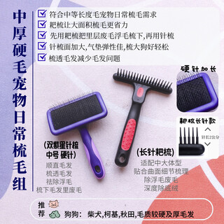 Ship records taiwan ship records pet knife knife dog undercoat rake waste hair removal comb cat rake comb t056 rake comb + double purple star hard needle comb m