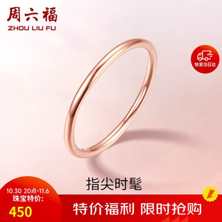 Saturday fortune 18k gold ring for women, plain gold ring, birthday gift, glossy (single), size 15