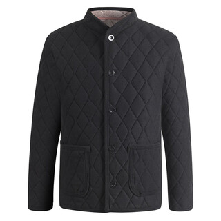 Maycaur middle-aged and elderly men's camel hair cotton-padded jacket cold-proof winter thickened cotton-padded jacket for dad plus velvet warm cotton-padded jacket stand-collar cotton-padded jacket black bri cotton-padded jacket 4xl _ weight 145-170jin jin is equal to 0.5 kg