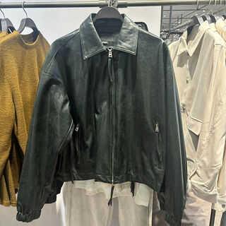 2024 Осенняя новая модная мужская универсальная куртка из искусственной кожи в стиле ретро umf140040 Темно-зеленый s s