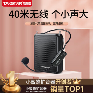 Takstar e300mini wireless little bee loudspeaker for teachers, bluetooth outdoor tour guide speaker, lecturer speaker, black
