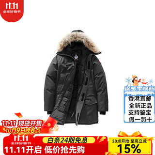 加拿大鹅（Canada Goose）Langford滑雪季红标经典中长款徽标连帽派克防水防风保暖羽绒服 L