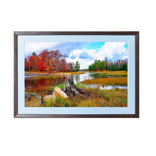 Color audio-visual high-definition wifi photo frame 10-inch touch screen cloud photo frame digital electronic photo album player mobile photo transmission rechargeable 10-inch rechargeable brown edge (32g memory)