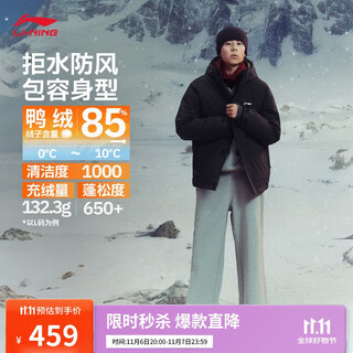 Li ning hotpot down men's 2025 new windproof and water-repellent technology 85% duck down short down jacket aymv415