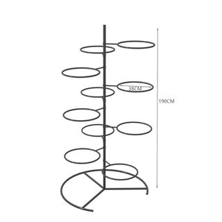 Yoga ball rack, multi-layer yoga studio storage rack, gym storage equipment for hemispheres, large pilates, black, can store 10 pieces