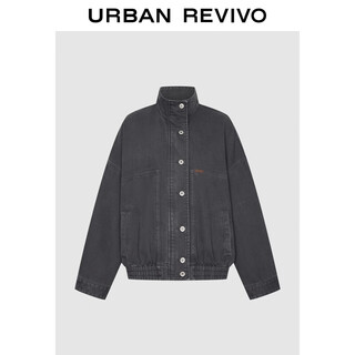 Ur2025 new winter women's simple stand collar super loose cotton denim jacket uyy850282