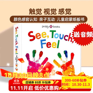 现货 触觉视觉嗅觉感官认知 英文原版绘本 See, Touch, Feel: A First Sensory Book 低幼儿童早教启蒙绘本 亲子互动游戏书 内附小镜子