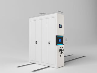 Yusenyi compact cabinet archive room electric intelligent compact rack hand-cranked mobile filing cabinet information rack voucher cabinet smart model one row 2 sets 12mm