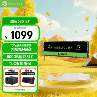 希捷（SEAGATE）2TB SSD固态硬盘 M.2 NVMe PCIe4.0×4 读速高达7400MB/s 希捷酷鱼530 ZP2048CM3A003