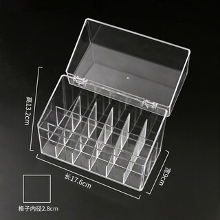 Kaximu lipstick storage box dust-proof desktop cosmetics nail polish with lid transparent acrylic lip glaze lipstick storage rack with lid 18 compartments