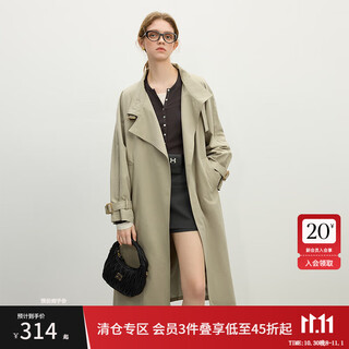 Versailann design stand collar windbreaker women's 2025 spring new mid-length loose casual british style jacket bean gray green s