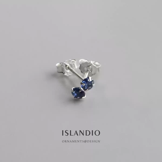 Islandio natural tanzanite 3mm sapphire earrings london blue topaz mini sterling silver earrings for women tanzanite 3mm | silver pair