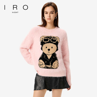Iro night joint series bear jacquard sweater long sleeve french light luxury 25 autumn new peach pink xxs