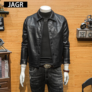 Jagr модная брендовая кожаная куртка мужская тонкая кожаная куртка с лацканами новый повседневный топ модная мужская куртка из искусственной кожи черный черный 3xl