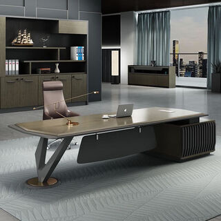 Office desk and chair combination boss table simple modern office furniture executive table president table supervisor table general manager table 2.0 meters boss table without deputy cabinet