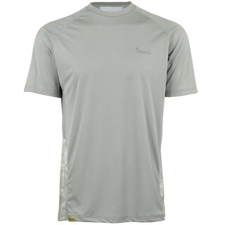 Mossy oak men's ss performance moisture-wicking fishing shirt cool grey/bonefish xx-large